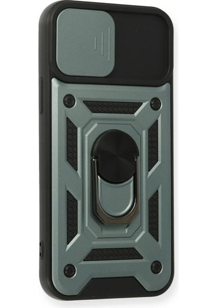 iPhone 12 Pro Kılıf Pars Lens Yüzüklü Silikon - Yeşil fiyatları