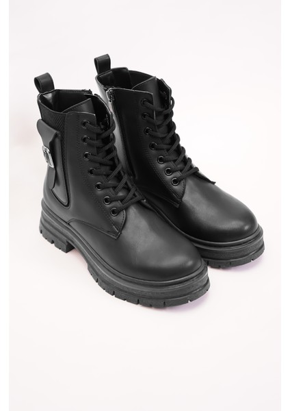 Tek Tokalı Suni Deri Bot Kadın Bot Bağcıklı Bot Kadın Postal modelleri