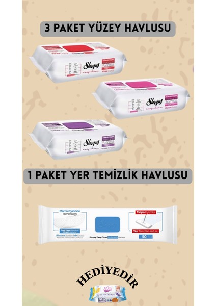 Yüzey Temizlik Havlusu Kiraz-Lilyum-Orkide-Çamaşır Suyu 400 Yaprak