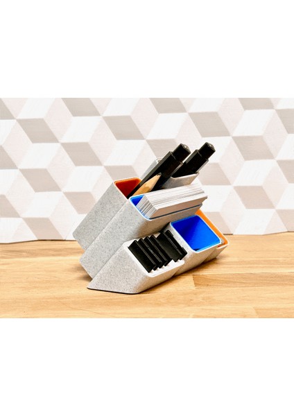 Eğimli Masaüstü Düzenleyici (Minimum, Modern ve Renkli Saklama Alanı) fiyatları