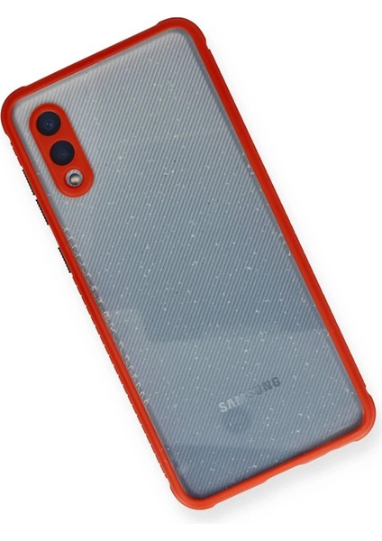 Samsung Galaxy A02 Kılıf Miami Şeffaf Silikon - Kırmızı modelleri