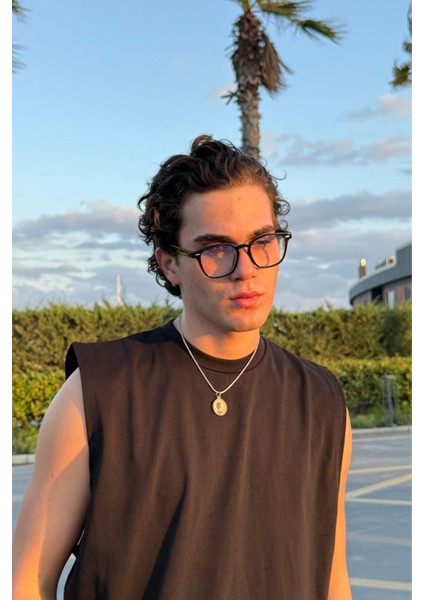 Lisbon Erkek Blue Block Gözlük Siyah