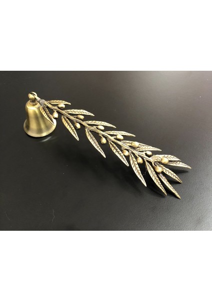 Sık Zeytin Dallı Mum Söndürücü, Antik Bronz Tasarım, Şık ve Zarif Ev Dekorasyonu