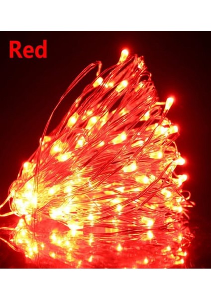 Ev Balkon ve Parti Için 3 Metre Pilli Kırmızı Renk Peri LED Yılbaşı Süsü Işık indirimleri
