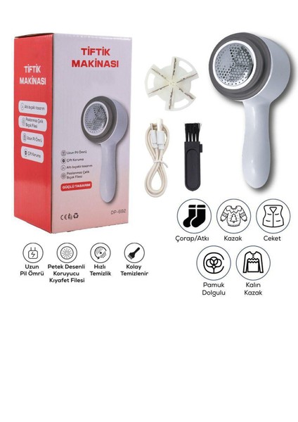 USB Şarjlı Altı Bıçaklı Tiftik Temizleme Makinesi Kumaş Tüy Alma Cihazı Hızlı Kolay Güvenli Temizlik modelleri