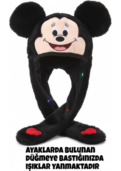 Atakids Işıklı ve Hareketli Kulaklı Peluş Şapka modelleri