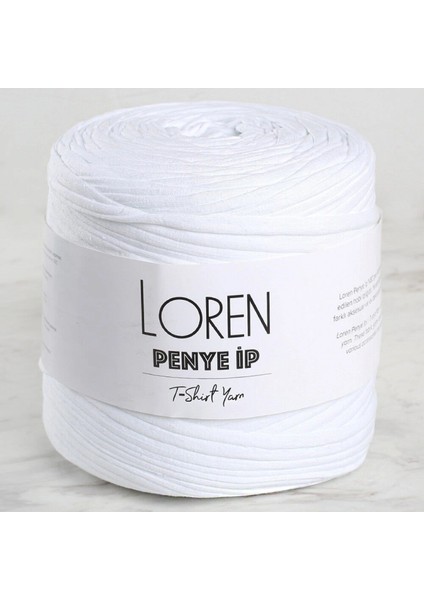 Ieg Loren Penye Kumaş El Örgü Ipi Beyaz - 01