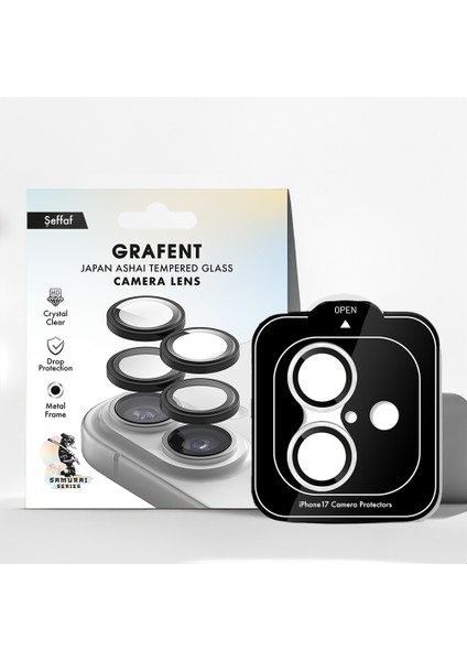 Japan Asahi iPhone 17 Kamera Lens Koruyucu – 3D Tam Kaplama, Hd Ar, Darbe Çizilme Koruma