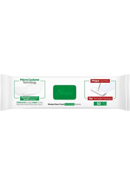 Easy Clean Mopa Uyumlu Yer Temizlik Havlusu 100 Yaprak + Mop Aparatı modelleri
