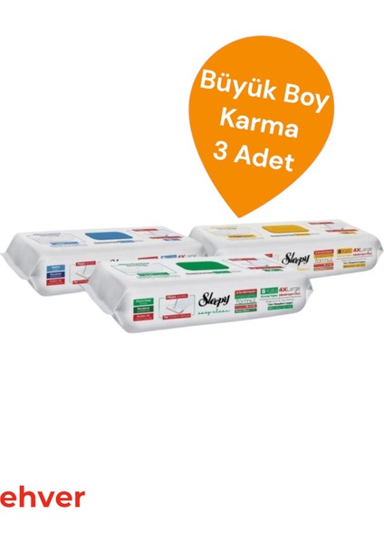 3'lü Easy Clean Mopa Uyumlu Karma Yer Temizlik Havlusu (150 Yaprak)