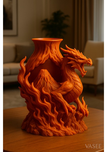 Vazo Sanatı – Şiddetli Ruha Sahip Ejderha Organizatörü Saksı