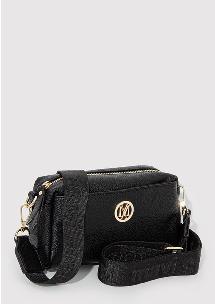 Mühür Logo Detaylı Siyah Çapraz Çanta 1912662-900