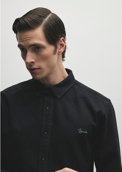 Roy Lux Black Antrasit Jean Gömlek 0210496-82410