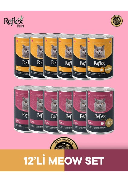 Plus Kedi Maması 12'li Meow Set