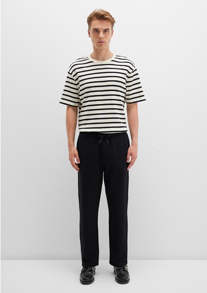 Siyah Örme İnterlok Pantolon 0010521-900