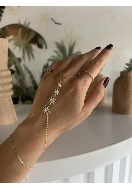 Çoklu Kuzey Yıldızlı Gümüş Şahmeran