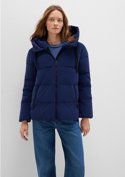 Kapüşonlu Lacivert Şişme Mont 1110043-81774