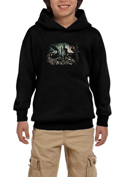 Slipknot Joey Jordison Bateri Siyah Çocuk Kapşonlu Sweatshirt