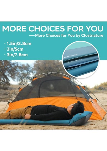 Clostnature Kamp Için Kendiliğinden Şişen Uyku Matı , 1,5 Inç (3,8 cm Akıllı Köpük ) Kamp Matı modelleri