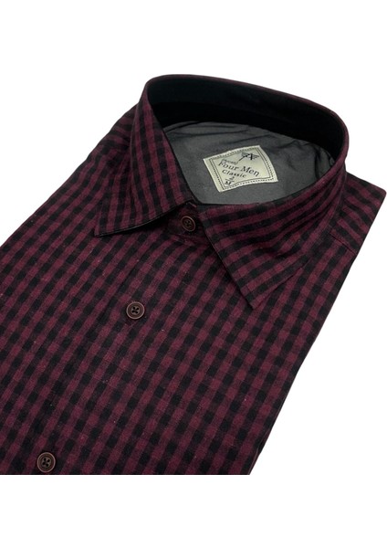 Klasik Geniş Kesim Ekoseli Flanel Çift Cepli Uzun Kollu Erkek Gömlek fiyatları