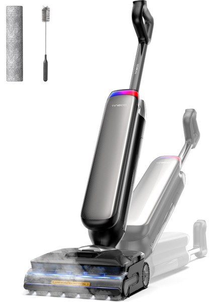 Floor One S9 Artist Steam Kablosuz Buharlı Akıllı Islak Kuru Süpürge, Zemin Temizleyici Paspas, 140°C Yüksek Isılı Hypersteam Buhar Teknolojisi, 22KPA Güçlü Emiş, iloop Akıllı Emiş
