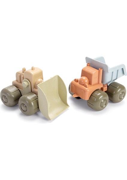 Biyoplastik Oyuncak Buldozer ve Kamyon Seti