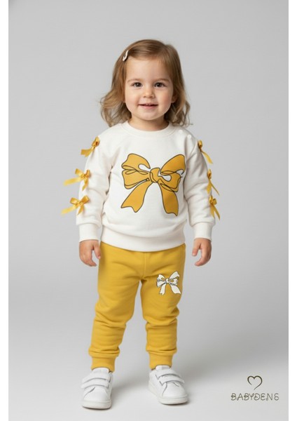 Fiyonklu Kız Bebek 2’li Eşofman Takımı Omuz Çıtçıtlı,yan Kurdele DETAYLI,%100PAMUK Mevsimlik Alt-Üst