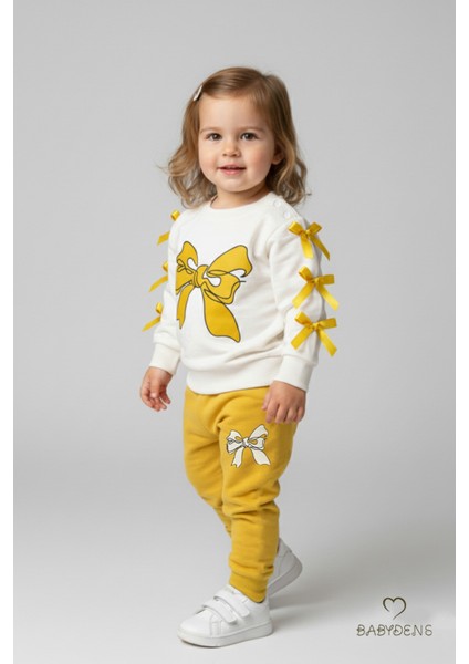 Fiyonklu Kız Bebek 2’li Eşofman Takımı Omuz Çıtçıtlı,yan Kurdele DETAYLI,%100PAMUK Mevsimlik Alt-Üst modelleri