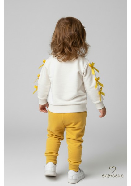 Fiyonklu Kız Bebek 2’li Eşofman Takımı Omuz Çıtçıtlı,yan Kurdele DETAYLI,%100PAMUK Mevsimlik Alt-Üst fırsatları