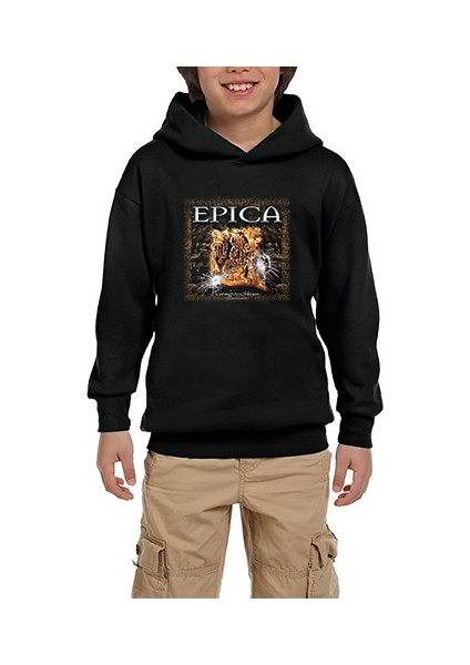 Epica Consign To Oblivion Siyah Çocuk Kapşonlu Sweatshirt