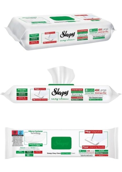 Easy Clean Mop Uyumlu Mendiller|beyaz Sabun Katkı Maddesi|tüm Zemin Tipleri|50 Yaprak