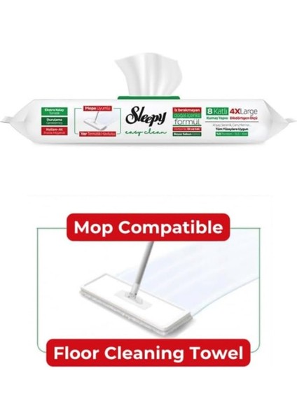 Easy Clean Mop Uyumlu Mendiller|beyaz Sabun Katkı Maddesi|tüm Zemin Tipleri|50 Yaprak fiyatları