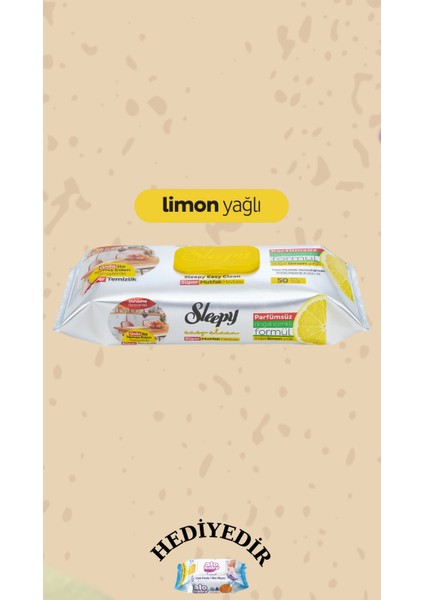 Doğal Yağlı 50 'li Easy Clean Portakal & Limon & Greyfurt & Bergamot Alobaby Hediye modelleri