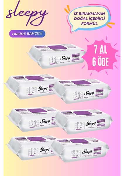 Easy Clean Orkide Bahçesi Yüzey Temizlik Havlusu Mendili - 100 Yaprak 7 Al 6 Öde