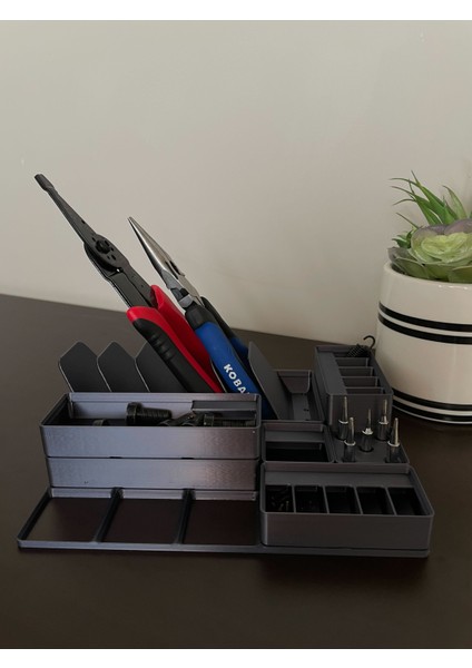 Gridfinity Pense + Sıyırıcılar + Pense Rafları