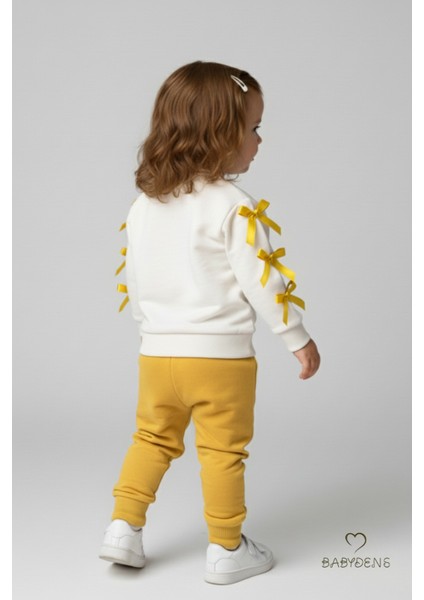 Fiyonklu Kız Bebek 2’li Eşofman Takımı Omuz Çıtçıtlı,yan Kurdele DETAYLI,%100PAMUK Mevsimlik Alt-Üst indirimleri