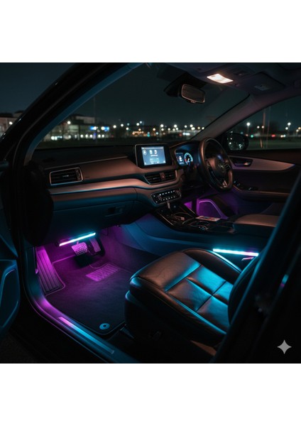 Renault 21 Uyumlu 12 LED Rgb Ayak Altı Aydınlatma – Kumandalı, Sese Duyarlı Araç Içi Işık Seti fırsatları