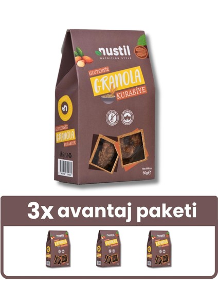 Glutensiz Granola Kurabiye X3