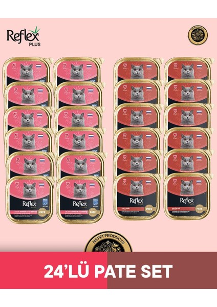 Plus Kedi Maması 24'lü Pate Set