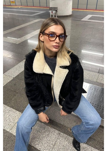 Nero Kadın Blue Block Gözlük Açık Leopar modelleri