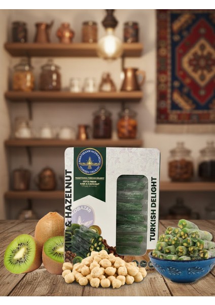 Kivi Fındıklı Lokum 125 gr – Kivi Meyveli & Fındıklı Türk Lokumu