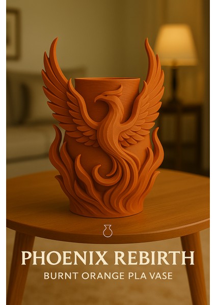 Yeniden Doğuş Işıltısı Için Anka Kuşu Şeklindeki Vazo Sanat Organizatörü