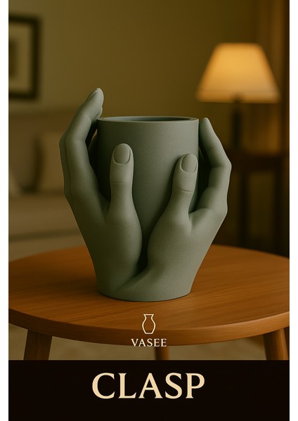 Şefkatli Bir Dokunuş Için El Şeklinde Vazo Sanat Düzenleyicisi