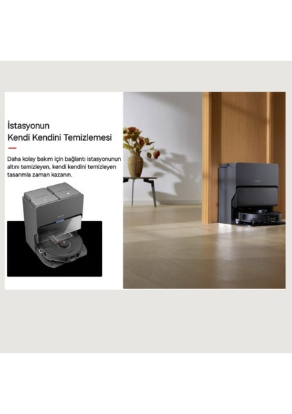 S8 Maxv Ultra Siyah Çöp Istasyonlu Akıllı Robot Süpürge modelleri