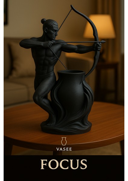 Cesur Bir Ruh Için Yay Burcu Vazo Sanat Organizatörü