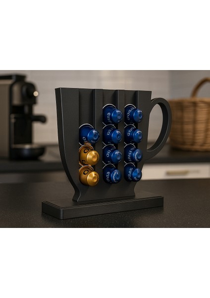 Kahve Fincanı Kapsül Standı – Şık Pod Düzenleyici