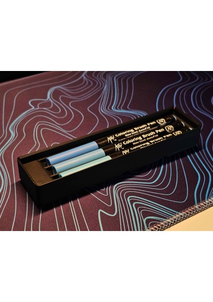 Gridfinity 4x1 | Sakura Koi Boyama Fırçası Kalemi X3 Düzenleyici, Düşük Profilli, Istiflenebilir.