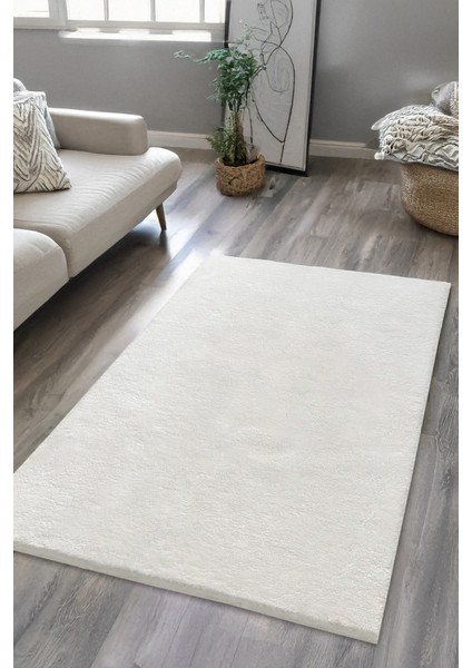 Beyaz Post Peluş Halı – Yumuşak Dokulu, Yıkanabilir, Kaymaz Dot Taban, Antibakteriyel – Salon, Koridor ve Çocuk Odası Halısı fiyatları