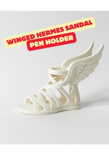 Kanatlı Hermes Sandalet - Kalemlik / Ofis Düzenleyici