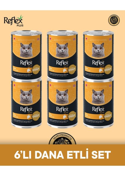 Plus Kedi Maması 6'lı Dana Etli Set